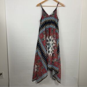Patrons Of Peace Floral Asymmetrical Scarf Dress Size XS